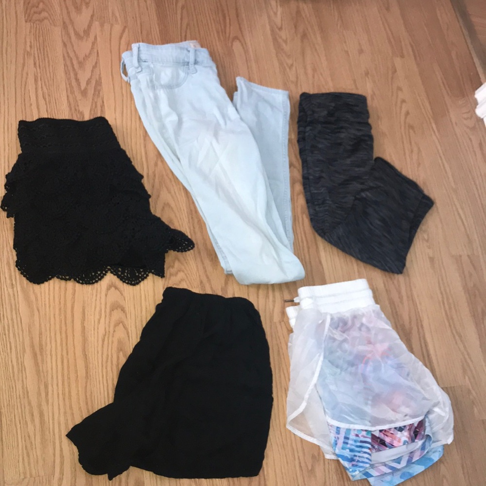 bundle of pants and shorts